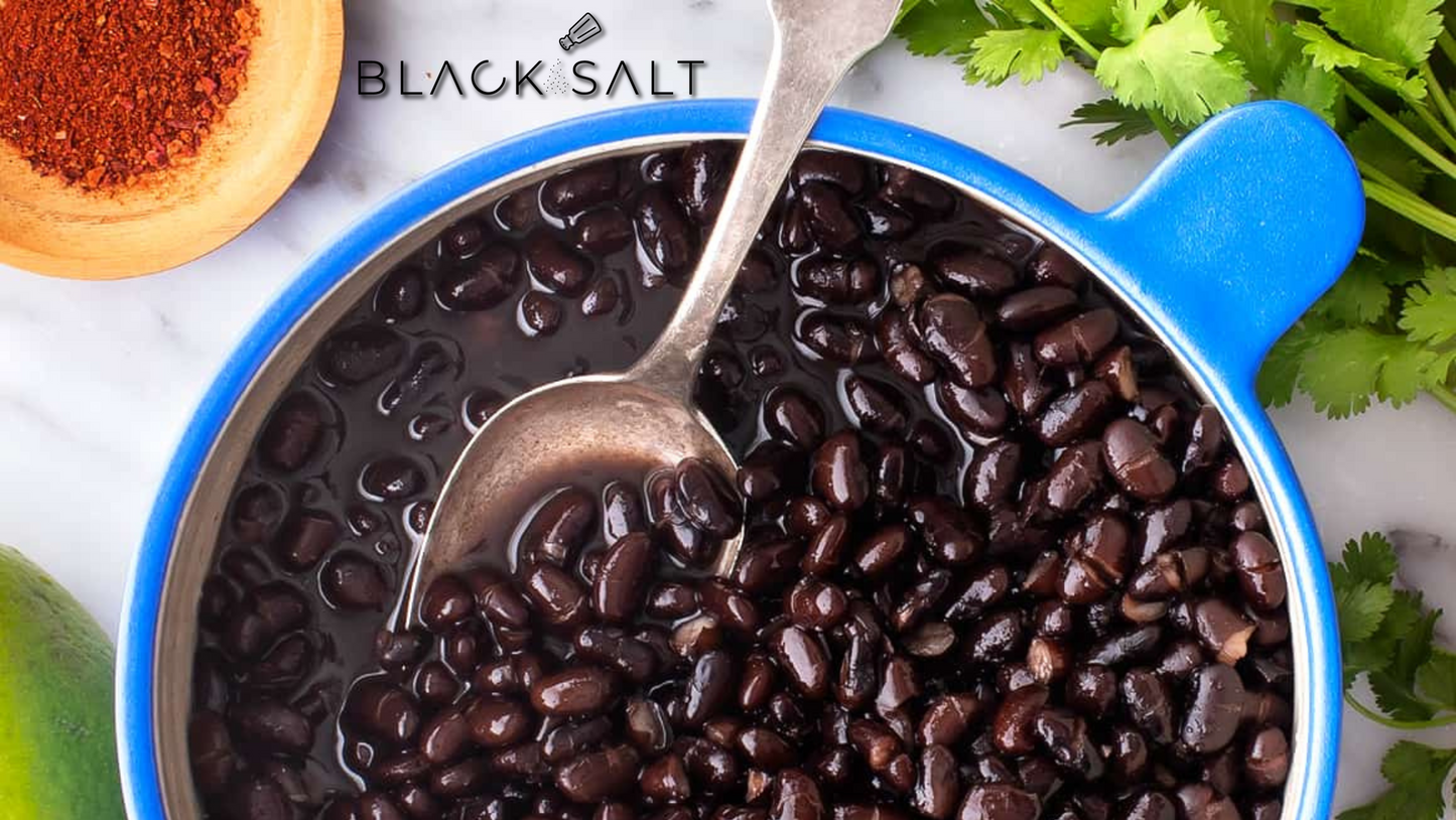 Black beans, a staple legume known for their rich flavor and versatility, perfect for adding protein and fiber to a variety of dishes.