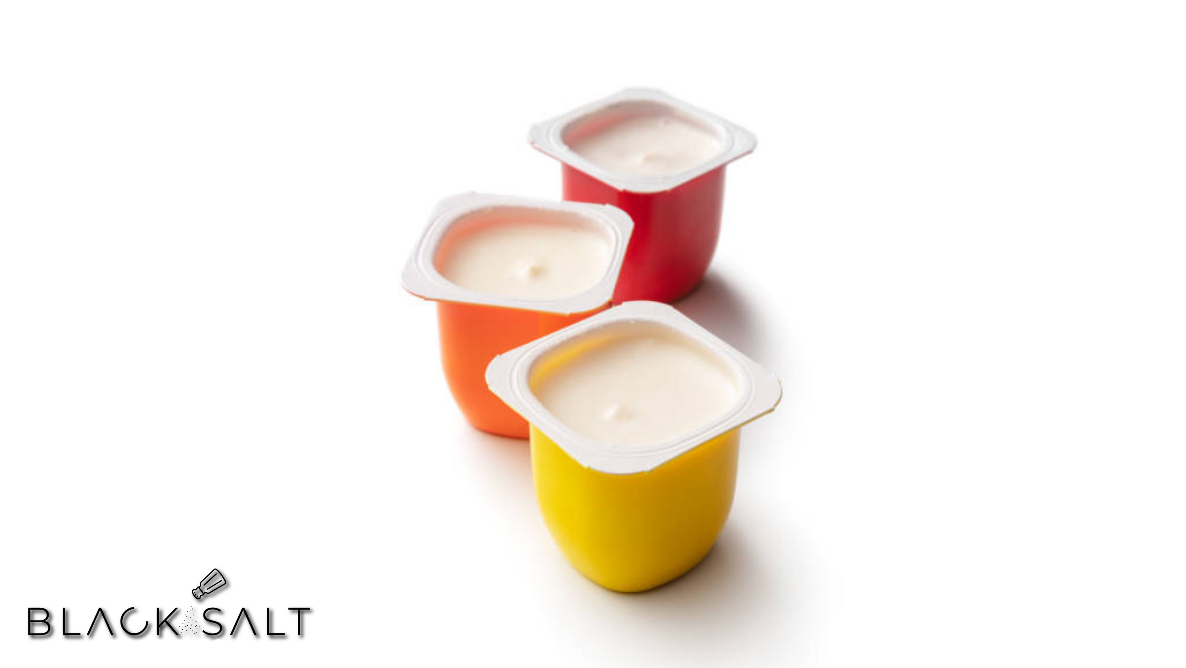 Individual Yogurts, single-serving containers of creamy and nutritious yogurt, available in various flavors and toppings, providing a convenient and wholesome snack or breakfast option.