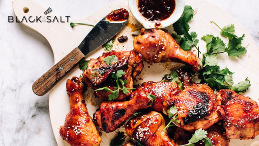 Juicy BBQ Chicken, grilled to perfection with a smoky and tangy barbecue sauce, providing a mouthwatering and flavorful main dish option.