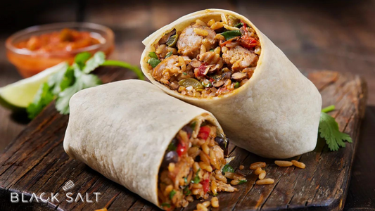 Delicious and hearty burritos, filled with a combination of savory ingredients such as seasoned meats, beans, rice, cheese, and vegetables, offering a flavorful and satisfying handheld meal option.