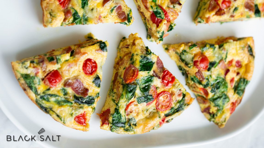 Frittatas, savory egg-based dishes loaded with various fillings such as vegetables, cheese, and meats, baked to perfection and served in wedges, offering a delicious and versatile option for breakfast, brunch, or any meal of the day.